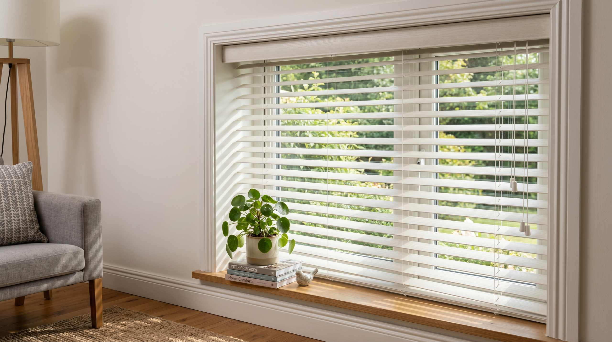 Custom made window blinds and curtains for a Dubai interior