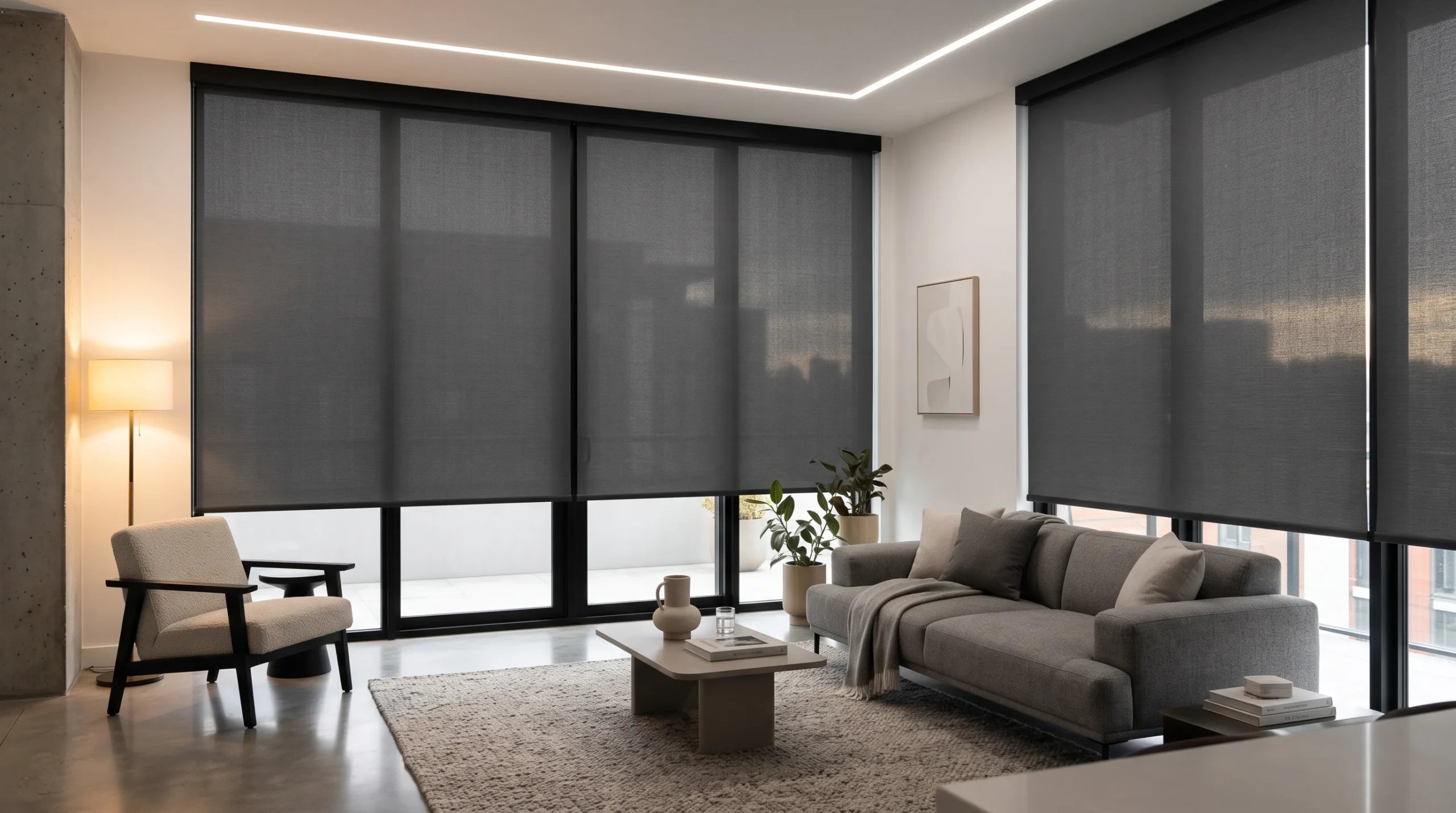 Sheer and blackout layered curtains for custom window treatments UAE
