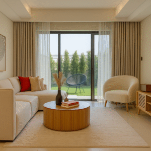 Wavy Style Sheer and Blackout Curtains in Dubai