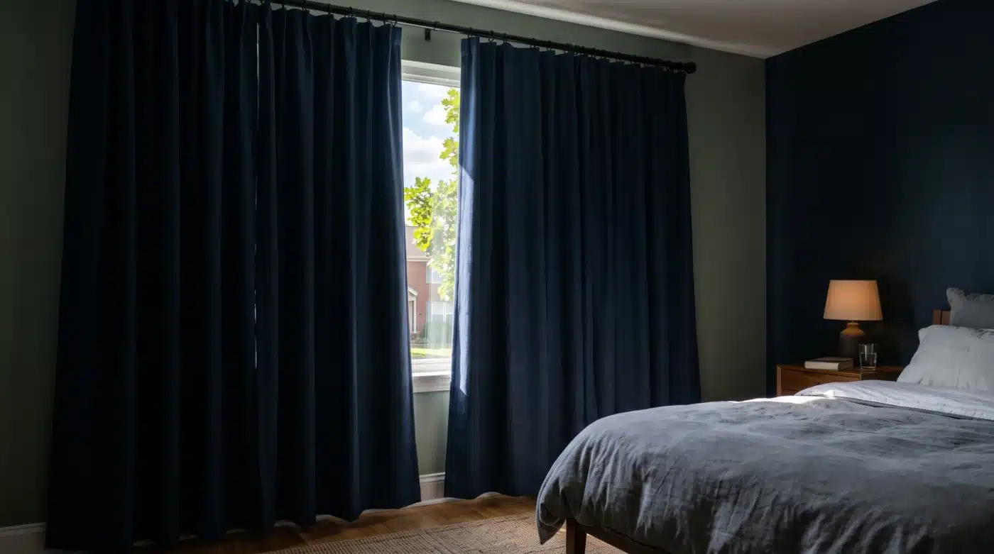 Best blackout curtains in Dubai helping reduce desert heat in a modern living room