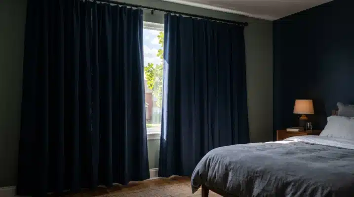 Best blackout curtains in Dubai helping reduce desert heat in a modern living room