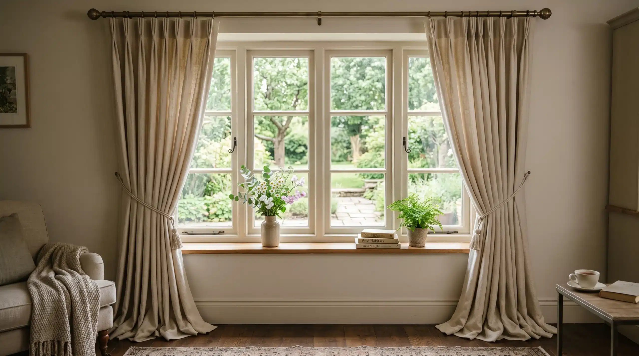 Blackout roller blinds installed in a modern Dubai apartment bedroom for improved cooling, privacy, and light blocking