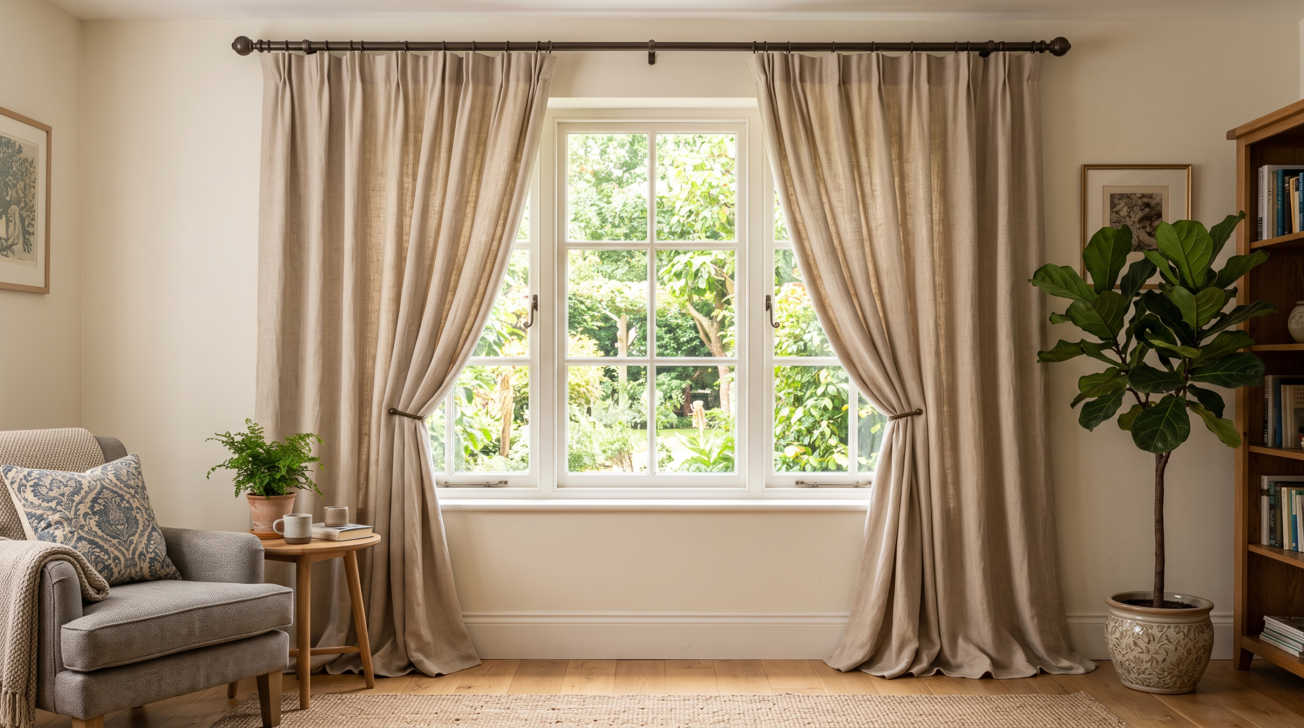 Custom made Roman blinds in Dubai with professional curtain fixing and tailored window installation