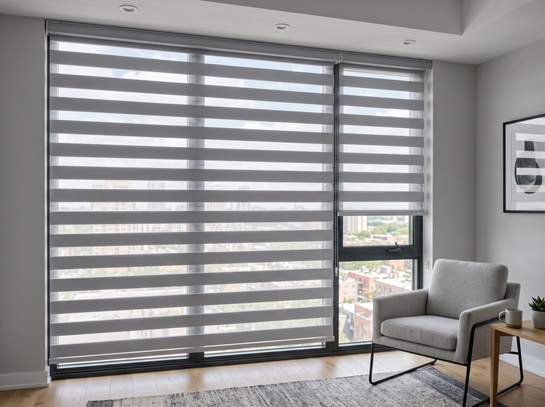 Zebra blinds Dubai dual layer for adjustable privacy and light